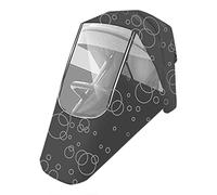 Jufjsfy Housse de poussette universelle imperméable, coupe-vent, anti-poussière pour poussette, landau, nouveau-né - Noir