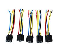 Jufjsfy Jufjsfy (R) Lot de 5 câbles 5 broches pour câbles Relais Socle d'arbre DC 12 V pour