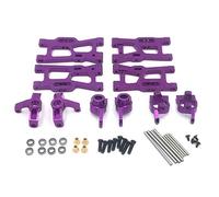 Jufjsfy Kit de pièces de mise à niveau en métal pour accessoires de voiture RC 144001 1/14 124018 124019 1/12 Violet