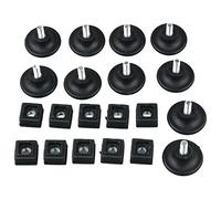 Jufjsfy Lot de 10 pieds de nivellement réglables de 45 mm x 25 mm - Tube carré