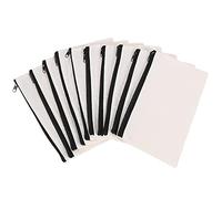 Jufjsfy Lot de 10 trousses de maquillage en toile avec fermeture éclair - Vides - Pour le bricolage, les voyages, le bricolage, l'école