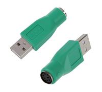 Jufjsfy Lot de 2 adaptateurs PS2 vers USB pour clavier souris