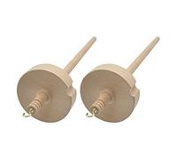 Jufjsfy Lot de 2 mandrins pour filer du de laine Top Whorl Drop Spindle Outil en bois sculpté à la main pour les débutants
