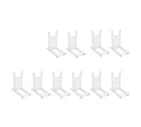 Jufjsfy Lot de 20 supports d'exposition réglables et coulissants en acrylique transparent en deux parties pour plaques, livres