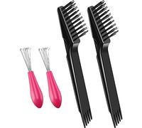 Jufjsfy Lot de 4 brosses à cheveux - Outil de nettoyage - Peigne de nettoyage - Brosse à cheveux - Brosse à cheveux - Râteau pour enlever la saleté à et