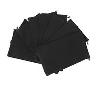 Jufjsfy Lot de 40 pochettes en toile avec fermeture éclair - Pour le maquillage, le bricolage, les voyages, le bricolage, l'école - Noir, Noir