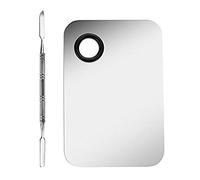 Jufjsfy Palette de maquillage professionnelle - Plateau de maquillage mixte - En acier inoxydable - Palette de fond de teint liquide - Aquarelle - Outil de maquillage