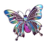 Jufjsfy Vintage Grand Émail Papillon Corsage Lot Mariage Voile Insectes Broches, Zinc