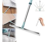 JUFKGBAR Grattoir à Sol rétractable en Silicone, raclette à Sol rotative à 180° avec Long Manche, Balai d'essuie-Glace en Silicone pour Salle de Bain, raclette à Sol en Silicone pour Usage Domestique