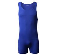 Juflam Hommes Lutte Singlet Le Maillot de Corps Vêtements de Sport Suspensoir sous-vêtements Débardeur de Lutte pour Homme (Bleu -wh70, M)
