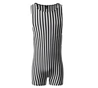 Juflam Hommes Mode Rayures Une Pièce Bodysuit Lutte Singlet Athlétique Leotard Gym Sportswear Undershirt Débardeur (Petite Rayure, L), Petites rayures, L