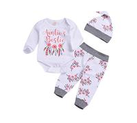 Juflam Nouveau - né fille vêtements bestie body haut par autie + Floral pantalons + chapeau lot de 3 (0-6 mois)