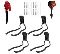 Juformin crochets muraux pour désherbeur, porte-outils électriques pour mur de garage, crochets utilitaires pour outils de garage et rangement, 4