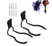 Juformin Lot de 2 crochets pour outils électriques, crochets muraux de garage, support de désherbeur, crochet utilitaire pour organiseurs d'outils de garage et rangement
