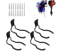 Juformin Lot de 2 crochets pour outils électriques, crochets muraux de garage, support de désherbeur, crochet utilitaire pour organiseurs d'outils de garage et rangement