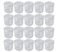 JUFUM Pot cosmétique rond en plastique de 20 pièces avec couvercle, récipient pour cosmétiques, pot alimentaire, etc