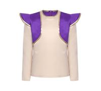 Jugaoge Déguisement Princes Arabes Garçons Enfants Chemise à Manches Longues Contraste de Couleurs Carnaval Cosplay 4-16 Ans Violet 15-16 ans