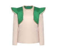 Jugaoge Déguisement Princes Arabes Garçons Enfants Chemise à Manches Longues Contraste de Couleurs Carnaval Cosplay 4-16 Ans Vert 13-14 ans