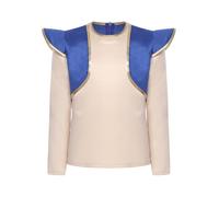 Jugaoge Déguisement Princes Arabes Garçons Enfants Chemise à Manches Longues Contraste de Couleurs Carnaval Cosplay 4-16 Ans Bleu royal 11-12 ans