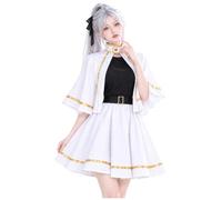 Jugaoge Femme Costume Elfe Magicienne Japonais Lutin Ensemble Cosplay Anime | Mini Robe Au Dessus Du Genou,Halloween Costume,Ensemble Tenue Anime En Deux Pièces,Mascarade,Vacances,Soirée De Célibataire