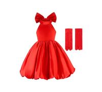 Jugaoge Fille Robe Noel Ceremonie De Soiree Mariage Enfant Invitée Bal | Manches Détachables,Plissée Trapèze,Col Montant,Soirée,Voyage,Fêtes D'Anniversaire,Party,Cocktail,Communion,Gymnastique Danse