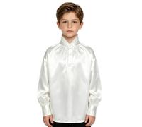 Jugaoge Garçon Robe Médiévale Pour Garçons Costume Viking Médiéval Pirate Blanc 5-6 ans