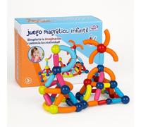 JUGATOYS - Jeu de Construction magnétique pour Enfants de 84 pièces - Blocs magnétiques colorés pour garçons et Filles à partir de 3 Ans - Favorise la créativité et la pensée logique