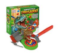 JUGATOYS - Jeu de société pour Enfant avec Soin du Dinosaure - Attrape Les Boules colorées avec Pinces Avant Que Le T-Rex Attaque - Jouet d'adresse et de réflexes pour Enfants à partir de 3 Ans