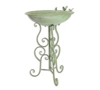Jugendstil Bain D'Oiseaux Ensemble 2 Pièces Avec Support Fer Vert Romantique