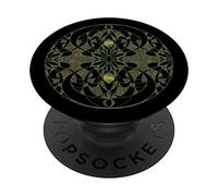Jugendstil Burlesque Vintage Tribal Motif Art déco Vert PopSockets PopGrip Adhésif