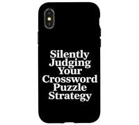 Juger en Silence Votre Équipe De Stratégie De Mots Croisés Coque pour iPhone X/XS