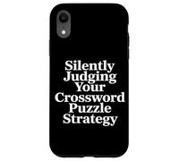 Juger en Silence Votre Équipe De Stratégie De Mots Croisés Coque pour iPhone XR