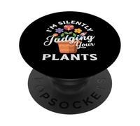 Juger Vos Plantes - Jardin Amusant pour Les Amoureux des Plantes PopSockets PopGrip Adhésif