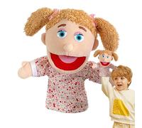 Juges de marionnettes pour - En peluche - Grand-mère, papa, maman, fille | Outil d'enseignement préscolaire pour sketches imaginatives, activités de temps dramatique, accès
