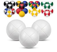 Juggle Dream Ensemble de 3 Balles de Jonglage Professionnelles avec Vidéo d'apprentissage en Ligne Gratuite, Parfaites pour Les Débutants et Les Experts (Blanc)