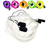 Juggle Dream Set di Scarf Bolas Flag Poi - Pratique de Jonglage - Soft-Pois - Spiral Pois Kit avec Vidéo d'apprentissage en Ligne (Blanc)