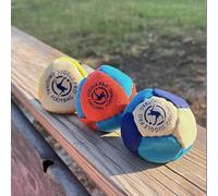 Juggle Pro Footbag Original Lot de 3 - Parfait pour le freestyle et les jeux de groupe, Ultra Suede et remplissage de sable