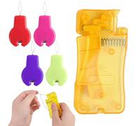 JUGNAW Enfile-Aiguille Automatique Premium et 4 Pcs Plastique DIY Enfile-Fil pour Couture, Adapté aux Adultes, Personnes Âgées, Enfants, Femmes au Foyer, Point de Croix Enfile-Aiguilles Lot de 5