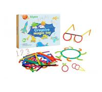 Juguete STEM Para niños a partir de 3 años. Bloques de construcción de 81 palitos creativos Para Las Cinco habilidades motoras, pensamiento, imaginación, desarrollo cognitivo de Los niños pequeños