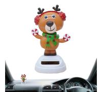 Juguetes De Baile Solares De Navidad - ABS De Solar De Navidad - Figura De Cabeza Temblorosa De Escriorio De Dibujos Animados,Adornos Atractivos De Los Juguetes Del Baile Del Coche, Decora