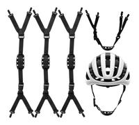 Jugulaire de Casque de Chantier 6 Pièces à Boucle Sécurisée Noire | Polyester, Fixation Rapide à Clips, Modèle 4 Points et 3 Points, pour Casques et Chantier Couleur Aléatoire