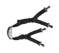 Jugulaire de Casque Réglable Y, Fixation de Sécurité pour Chantier | Polyester Noir, Installation Simple et Toucher Doux, Usage pour Travailleur sur Site