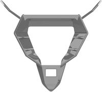 Jugulaire d'entrée d'air de base en gris brillant pour le casque Airoh Twist 3