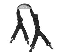 Jugulaire Élastique pour Casque de Chantier Noir, Polyester | Mentonnière Y pour Chantier, Confortable à Porter, 1 Pièce, pour Travailleur