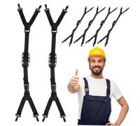 Jugulaire Réglable pour Casque de Chantier 6 Pièces, Boucle Sécurisée | Polyester Noir, Fixation pour Casques de Chantier et D'escalade, Modèle 3 ou 4 Points Couleur Aléatoire