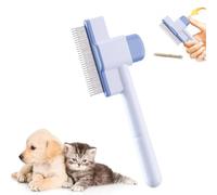 JUGUTA 1 Pièce Peigne Autonettoyant Pour Chats Et Chiens, Peigne D'Épilation Pour Animaux De Compagnie, Brosse De Toilettage Avec Bouton De Déverrouillage, Adapté Aux Poils Courts Et Longs