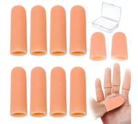 JUGUTA 10 Pcs Protège-Doigts En Silicone, Protection Du Bout Des Doigts Imperméables, Protection Du Pouce, Protection Des Doigts En Cas De Blessure Des Mains, Convient Au Pouce, Manchons En Silicone