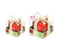 JUGUTA 2 Pièces Bougie Parfumée Pomme, Coffret Cadeau Bougie Parfumée, Cadeau Parfait pour Tous, Bougie Longue Durée, Cadeaux de Noël Saint-Valentin Fête des Mères