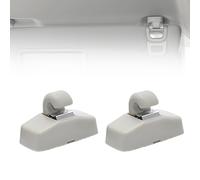 JUGUTA 2 Pièces Clip Fixation Pour Visière Voiture, Crochet Support Pare-Soleil Pour Vw Caddy Golf Mk4 Sharan Passat Polo Amarok Transporter T5 Touran Seat Ibiza Leon Skoda Fabia 3B0857561B(Beig