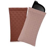 JUGUTA 2 Pièces Etui Lunettes Souple, Étui À Lunettes, Etui A Lunette Souple, Pochette Lunettes Étui Portable Pour Lunettes De Soleil Étuis À Lunettes Femme(A)